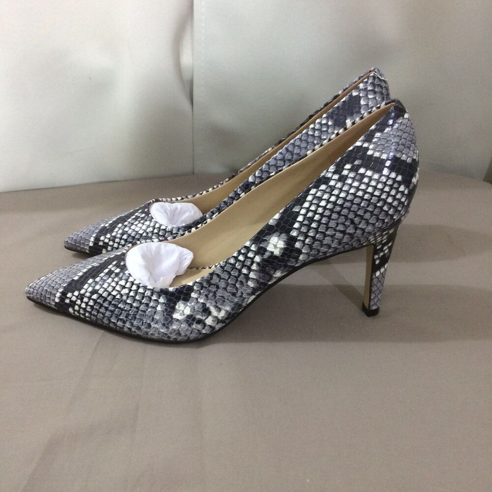 NEW Marc Fisher Snakeskin Leather Pumps Pointed Toe Heels Size 10M 3.5" Heel - Picture 3 of 8